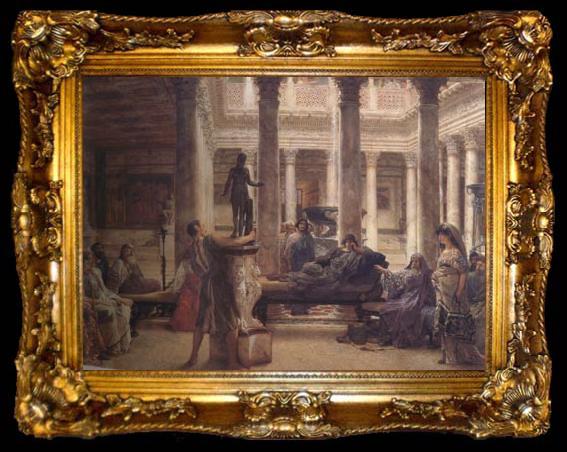 framed  Alma-Tadema, Sir Lawrence A Roman Art Lover (mk23), ta009-2